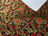 Silk Brocade fabric 44" wide BRO878 available in 5 colours [Mango/ Red , Emerald Green / Red ; Black/ Red ;Red/ Pink ; Navy /Pink AND METALIC GOLD