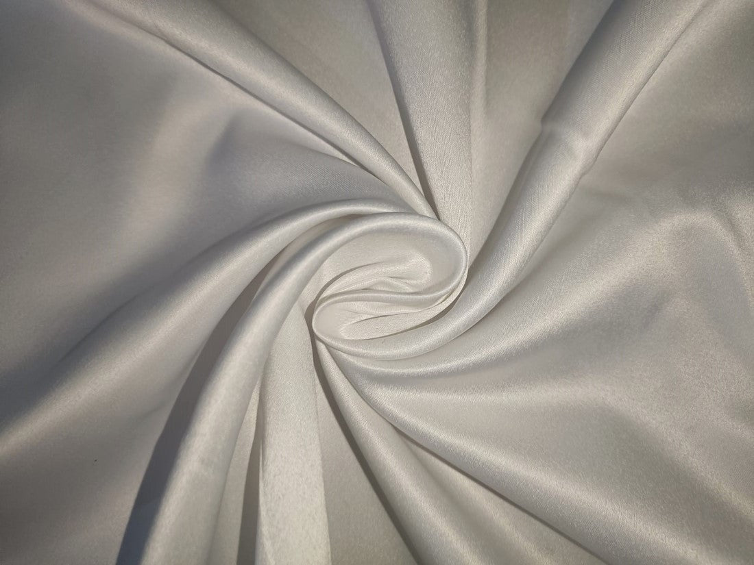 Heavy satin fabric white ivory color 58" wide [12939]