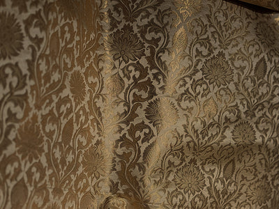 SILK Brocade  GOLD WITH Metallic GOLD JACQUARD fabric 44 inch wide BRO1017[2]