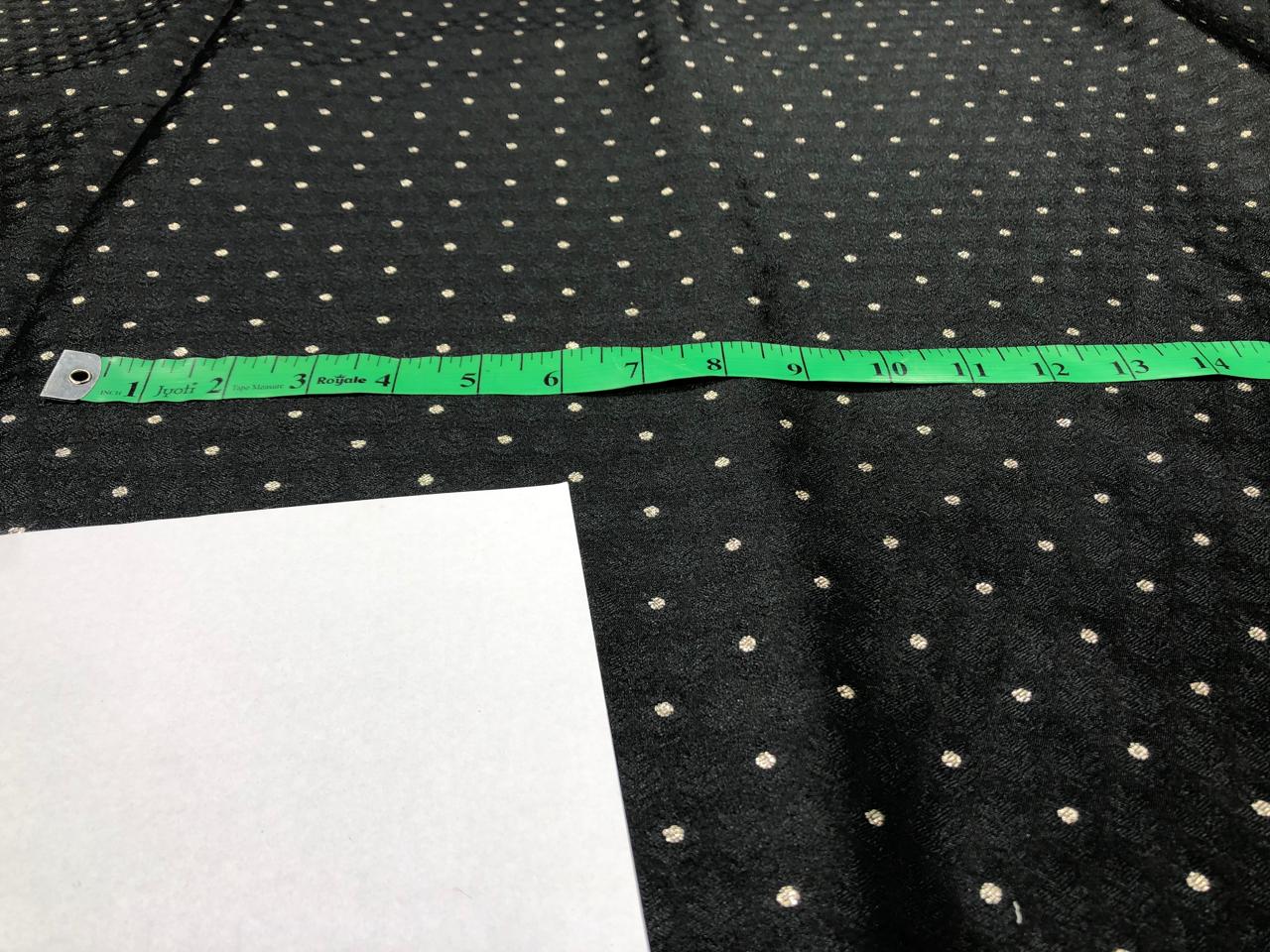 Silk Brocade fabric  self jacquard with subtle white gold metallic dots jacquard available in 2 colors black and pink BRO1012[4/5]