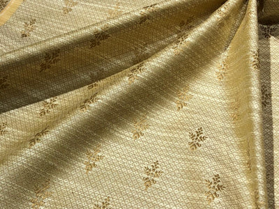 Silk Brocade fabric GOLD X GOLD JACQUARD geometric with gold motifs BRO1015[5]