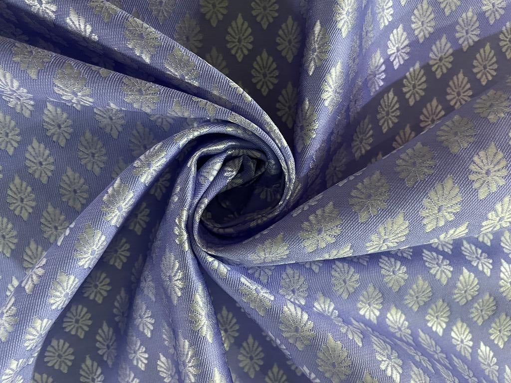 Silk Brocade fabric LAVENDER BLUE 58" wide BRO904A[3]