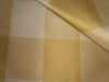 100% SILK TAFFETA FABRIC gold caramel and ivory Plaids 54&quot; wide TAFC63[2]