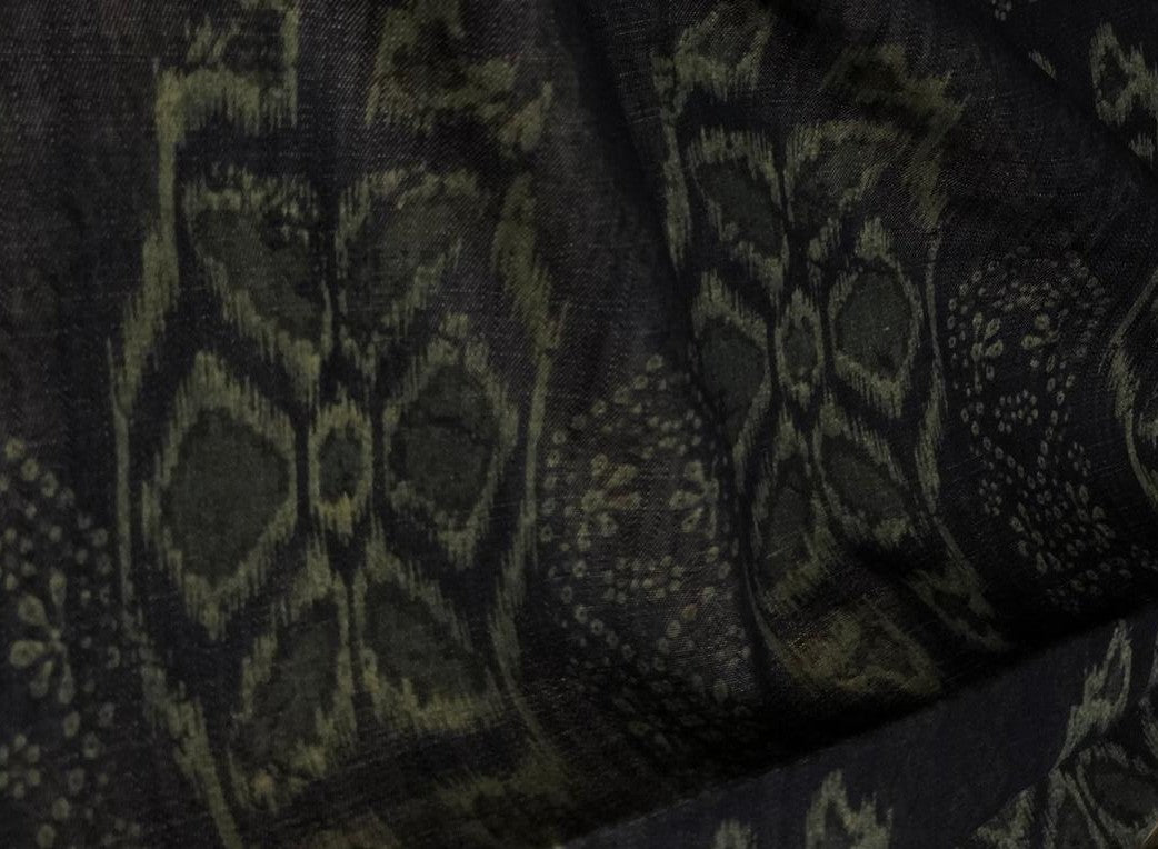 Denim 100% Cotton 58" wide animal print in 2 shades denim blue / teal and denim blue/blue [18613/14]