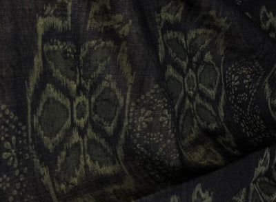 Denim 100% Cotton 58" wide animal print in 2 shades denim blue / teal and denim blue/blue [18613/14]