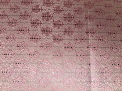 Silk Brocade fabric 44"baby pink  motif with subtle lurex dots  BRO1066[3]