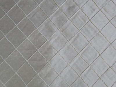 100%  Dupioni SIik  fabric 54" wide PINTUCKS natural white DUP19[2]