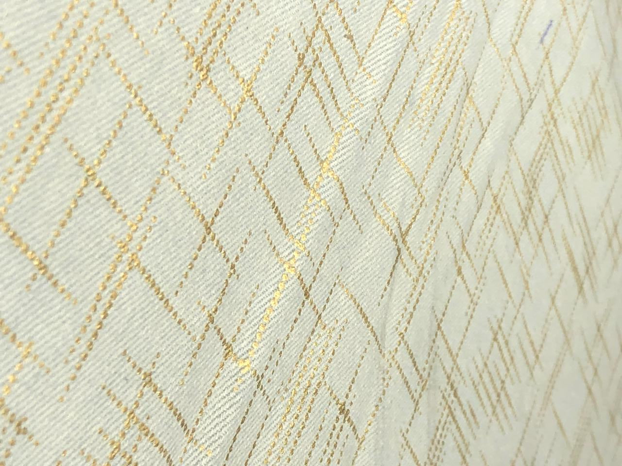 100% Cotton Denim Fabric with foil print 58" wide available in 3 colors light dusty green, light blue and darker blue[17720/21/22]