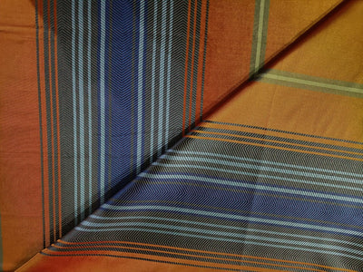 100% silk taffeta satin stripe ORANGE , BLUE AND GREY COLORS TAFS72[1]
