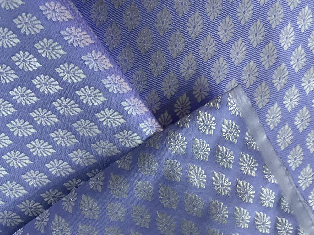 Silk Brocade fabric LAVENDER BLUE 58" wide BRO904A[3]