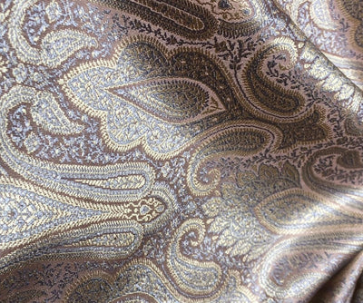 Silk Brocade fabric 44" wide paisley jacquard available in 3 colors pink and blue ,red and green and pastel pink and slate blue BRO1037