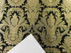 Silk Brocade fabric Black with metallic gold, and white metallic gold  jacquard  44" wide BRO891[2]