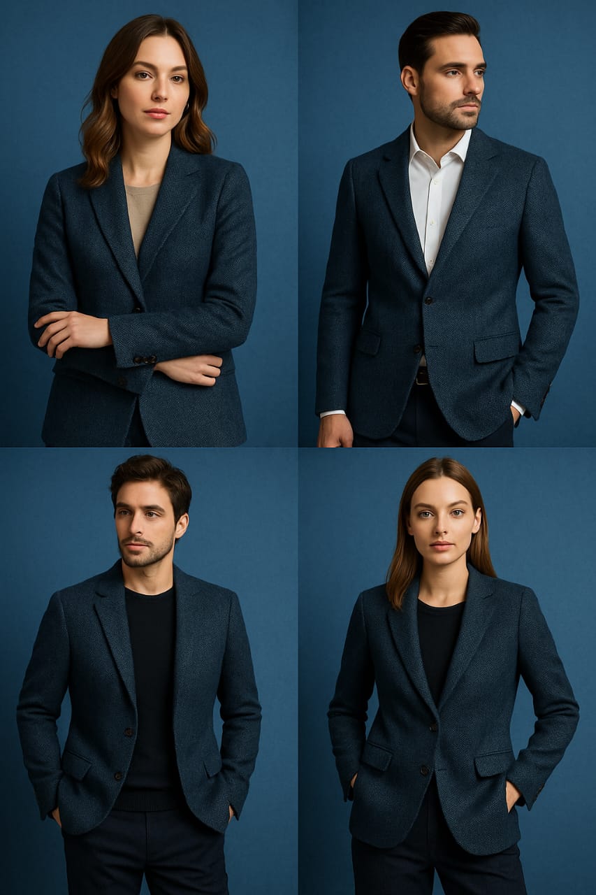 Wool Blended Diagonal Cord Weave fabric fused with black light wool  147 cms wide [18397]