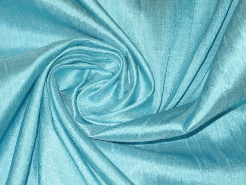 SILK Dupioni FABRIC Baby Blue color 44" wide DUP80