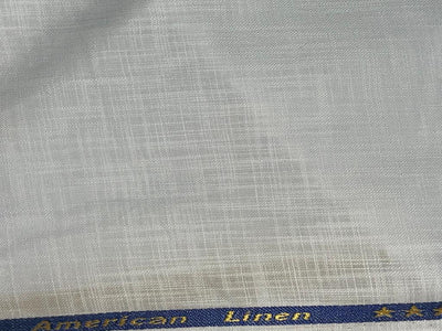 100% LINEN white color fabric 58" wide [15337]