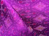100% pure silk dupion ikat fabric Aubergine color 44" wide DUP_IKAT_8376