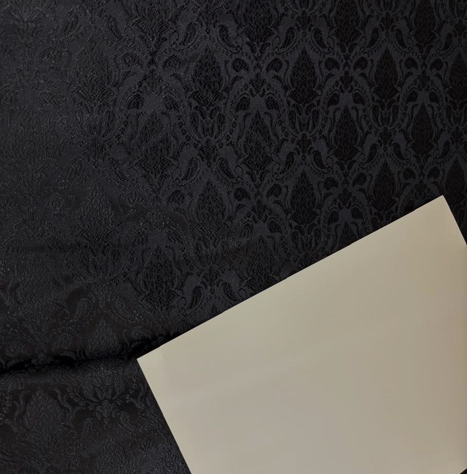 Silk Brocade fabric 44"self  floral  jacquard  available in 3 colors burgandy ,deep blue almost black and dark green BRO1065