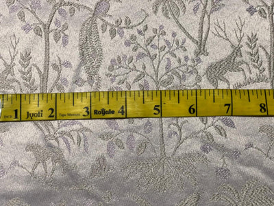 Silk Brocade fabric  jacquard with  subtle embroidery with subtle shimmer 54"lilac and silver grey BRO1034[4]