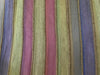 Organza silk fabric multi color stripe selvidge to selvidge vertical 44" wide with jute rope [9809]