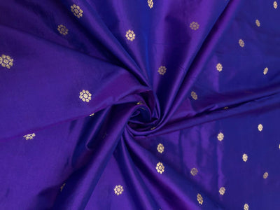 100% PURE Silk Brocade fabric with tiny floral motifs in gold available in 3 , two tone shades BRO1101[1/2/3]