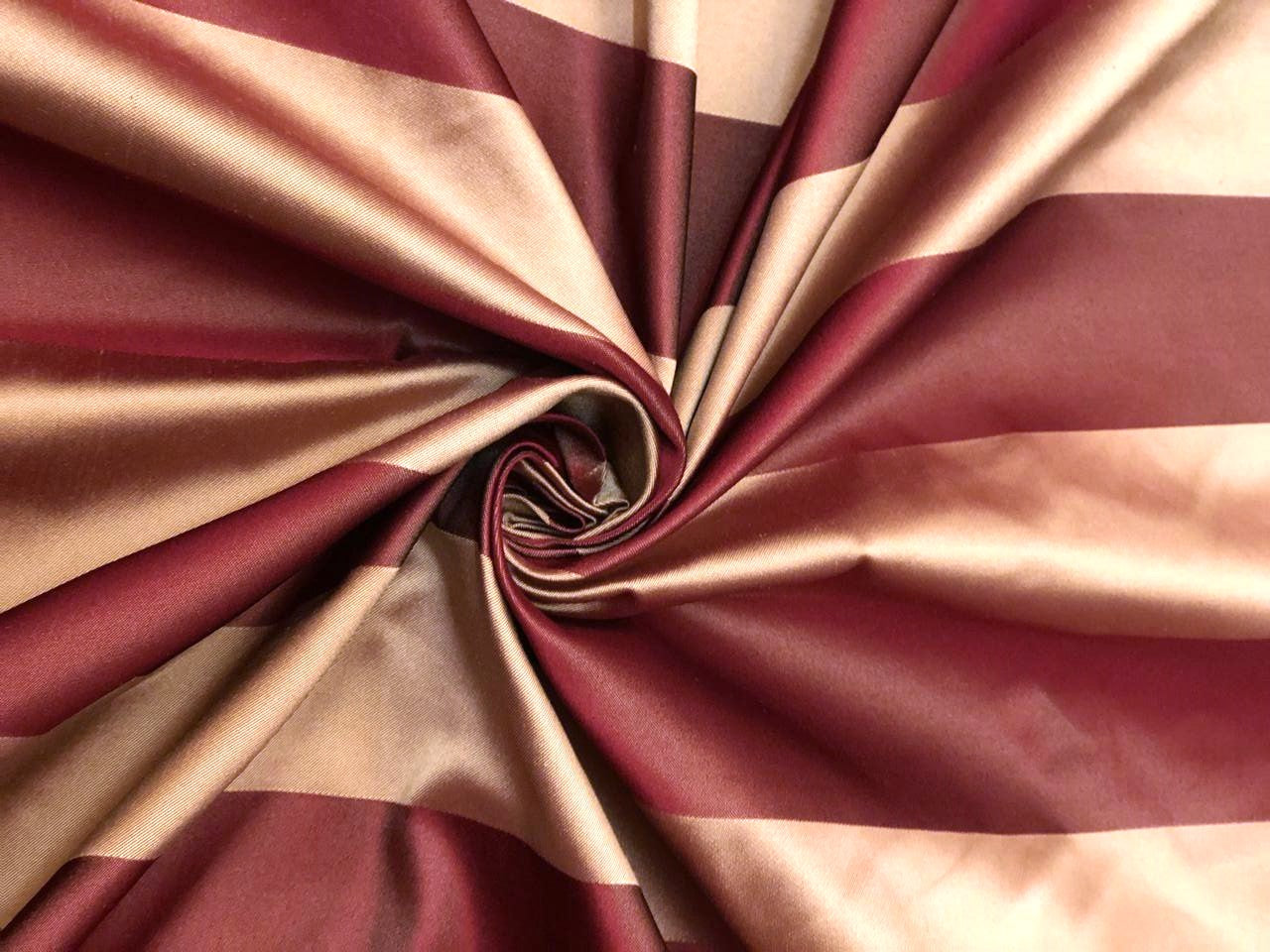 100% silk Taffeta satin stripes available in 8 different color shades [18296/97/98/99/18307/08/09/10]