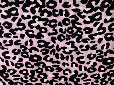 100% Pure Silk Satin 80 grams lilac  with tiger print 54"Wide Fabric [18288]