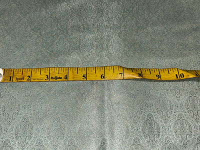 Silk Brocade fabric sea green  intricate paisleys  BRO1083[2]