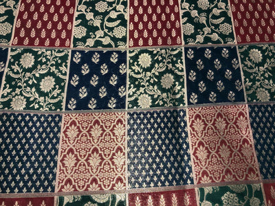 Silk Brocade fabric multi colors of  jacquard BRO1071 available in 8 different color combinations[BRO1071[]