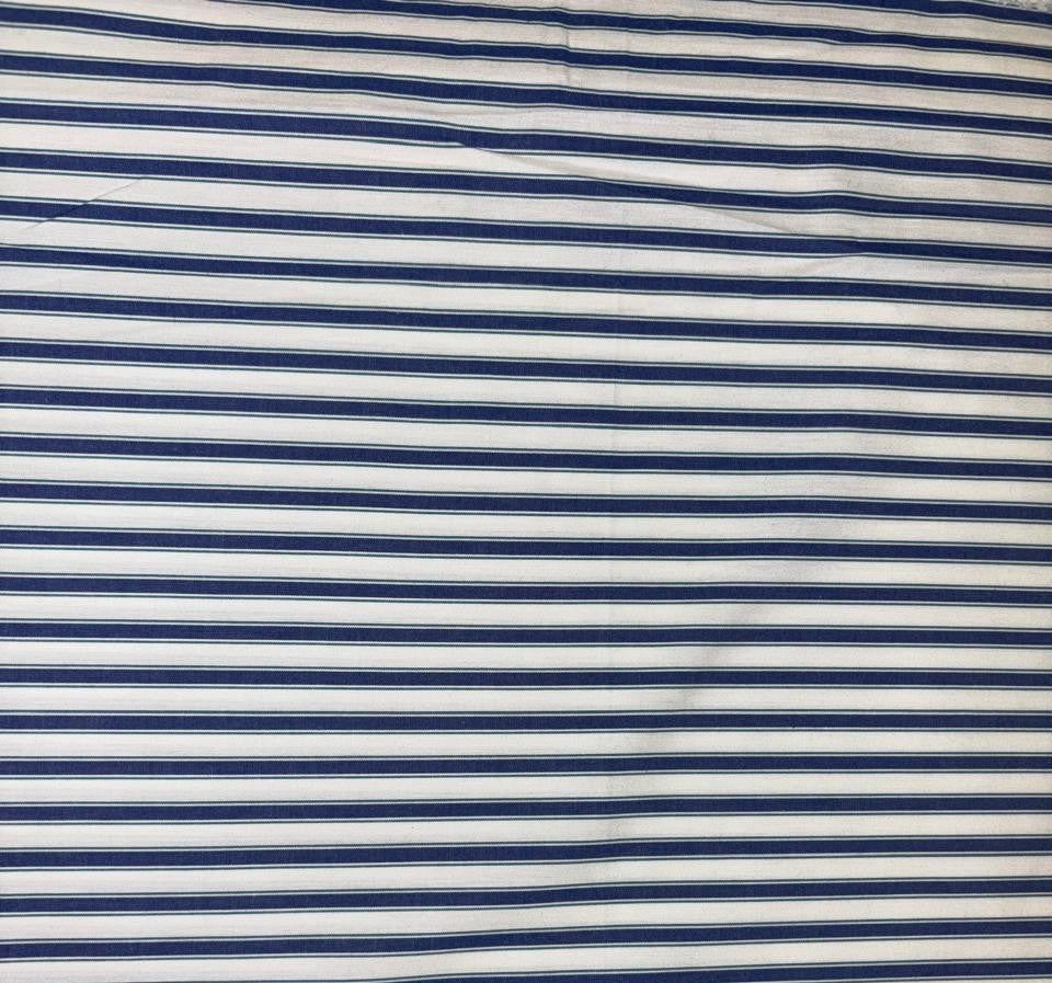 100% Cotton Poplin 58" wide  white, royal blue and green stripes [18328]