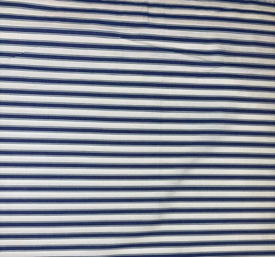 100% Cotton Poplin 58" wide  white, royal blue and green stripes [18328]