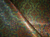 Silk Brocade fabric Green with metallic gold red and blue paisley jacquard COLOR 44" WIDE BRO898[2]