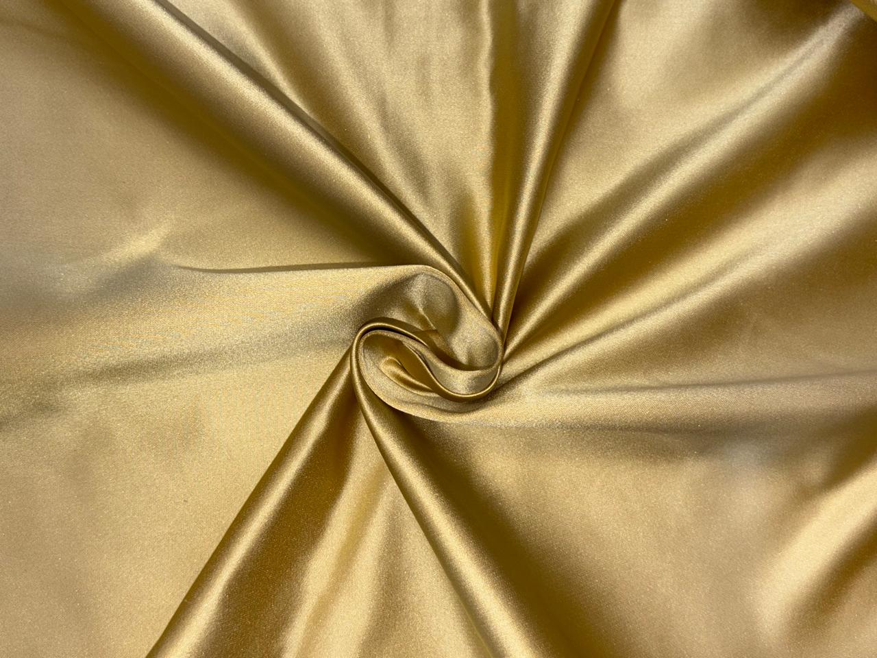 100% SILK DUTCHESS SATIN reversable 48 momme light gold and dark gold 54" wide [18373]