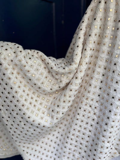 Indian Mukesh Embroidery, 44" wide and 3 yards long.[17689]