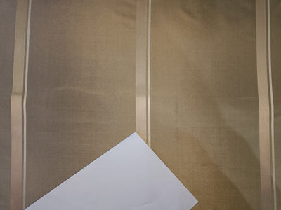 100% Silk Taffeta Fabric Shades of Beige & Cream colour with Satin Stripes 54 "wide TAF#S102[2]