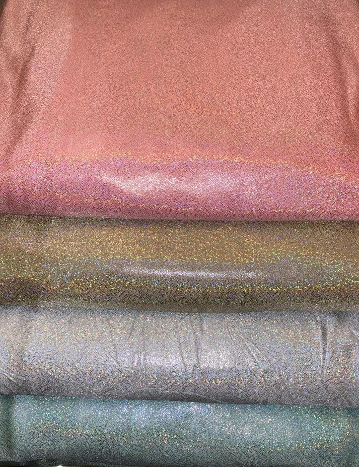 Shimmer Lycra fabric ~ 58&quot; wide available in 4 colors pink ,gold, blue and silver [18424/25/26]