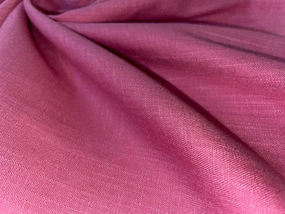 Tencel Plain Watermelon Pink Color with Slubs Fabric 44" wide [10478]