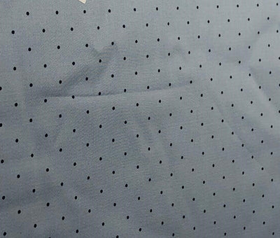 100% COTTON SATIN powder blue with black tiny dots  54" wide [17576]