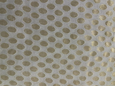 Georgette Fabric Ivory Color with Metallic Gold Small Motif