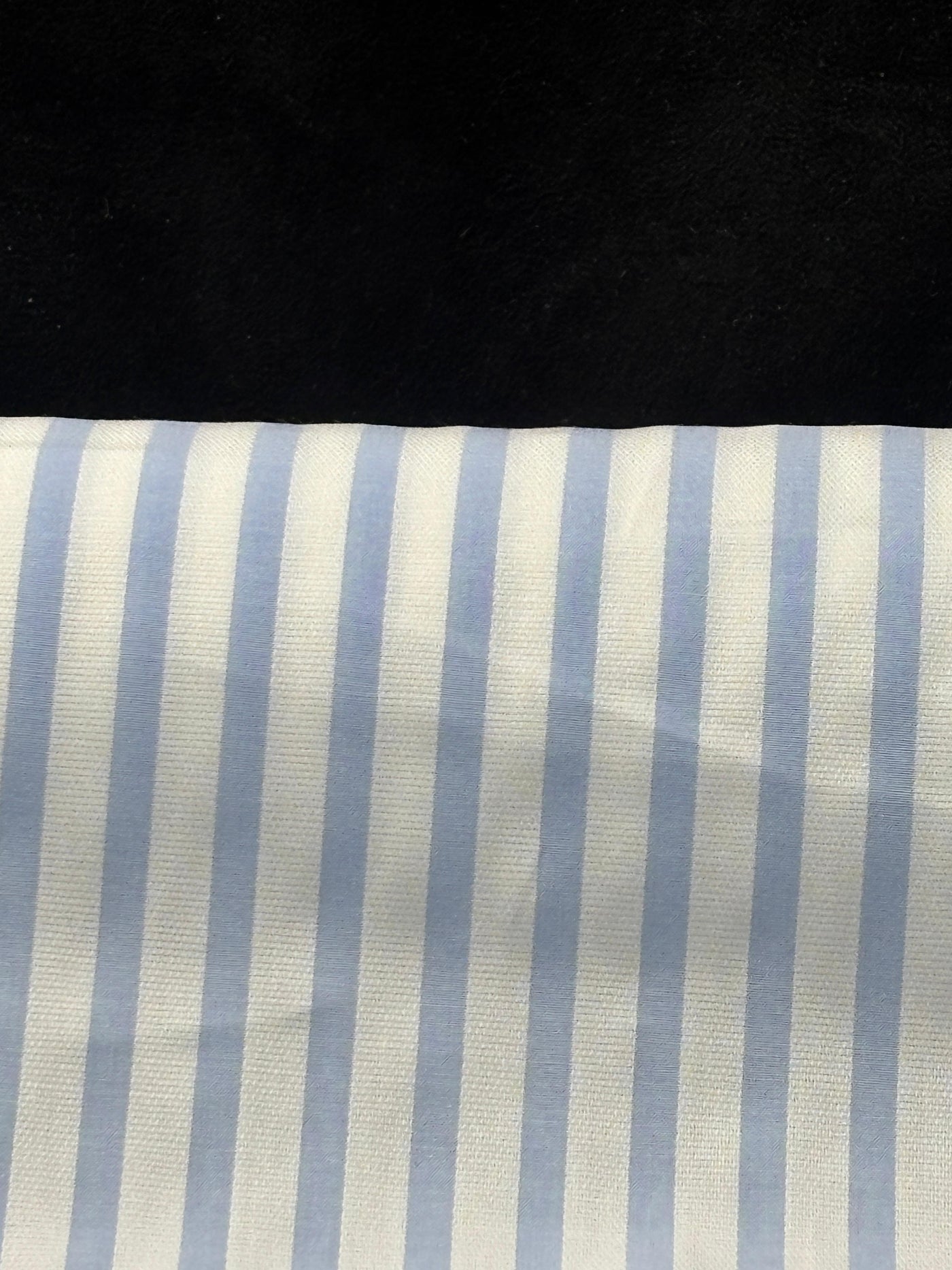 100% Cotton Poplin 58" wide blue  yarn dyed striped structured design  [17770]