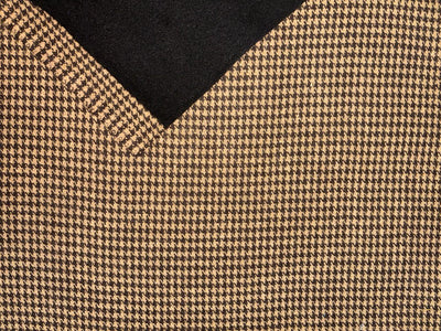 British houndstooth 30% wool blended suiting 58 inches wide fused with thin wool [18399]