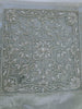 ZARDOSI EMBROIDERED SILVER MOTIF 10" X `10" available in 5 designs