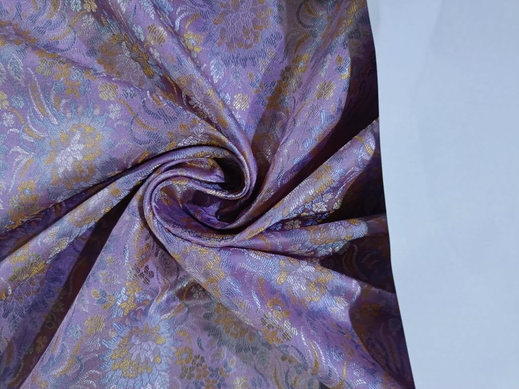 Silk Brocade fabric French Lavender color 44" wide BRO886A[2]