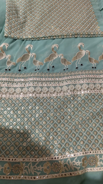 Designer Unstitched Semi Silk  Lehenga Choli by the YARD available in two colors