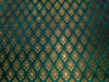 Brocade fabric LEAF MOTIF with  metallic GOLD 44" wide available in 3 colors BRO889A [peacock green/wine/blood red]