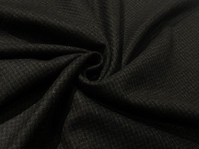 Wool x Nylon 270 gsm weight Suiting Fabric CHARCOAL BLACK [16449]