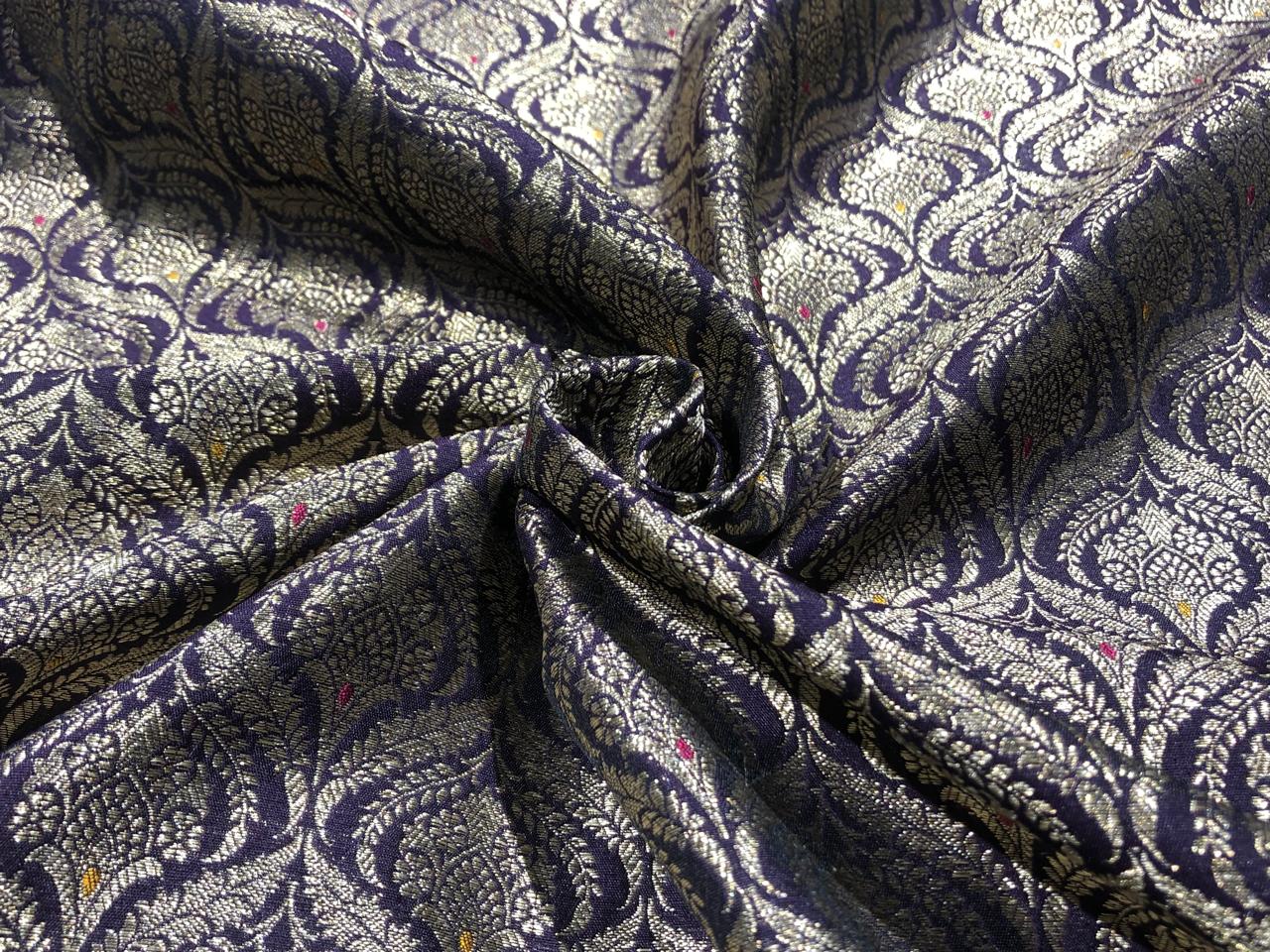 Brocade  Metallic GOLD fabric 44 inch wide available in 4 colors RED,TEAL,CADBURY PURPLE AND DEEP EGGPLANT PURPLE   BRO1011
