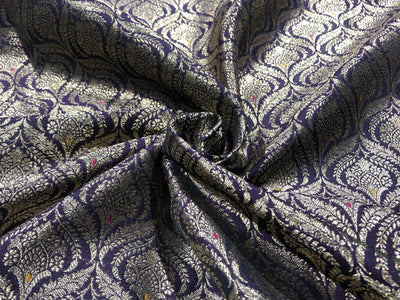 Brocade  Metallic GOLD fabric 44 inch wide available in 4 colors RED,TEAL,CADBURY PURPLE AND DEEP EGGPLANT PURPLE   BRO1011