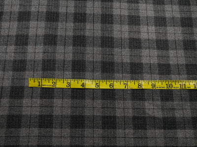 Light weight Suiting plaids TWEED Fabric 58" available in 2 colors DARK BROWN AND BROWN PLAIDS AND BLACK AND GREY PLAIDS [15825/24]