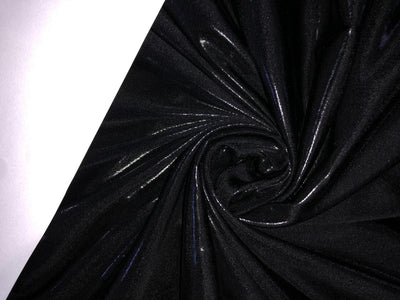 Foil knit shimmer jersey lycra available in 5 colors black ,red wine, silver black, gold and rose gold