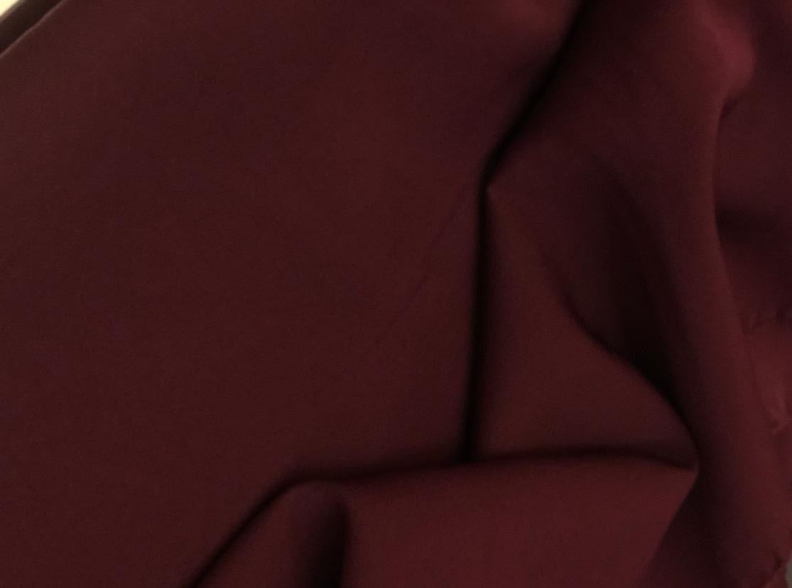 Scuba Crepe Stretch Jersey Knit Dress fabric oxblood color roll  58" wide [18643]
